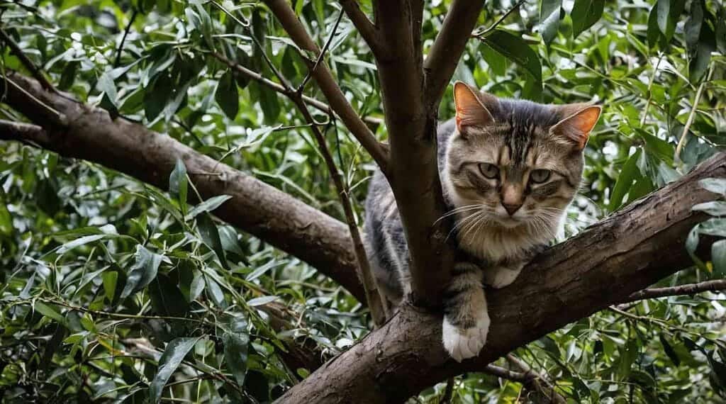 can cat die in tree?